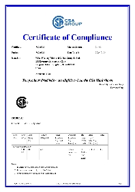 CSA Certificate for L2 L3 L4 AWM